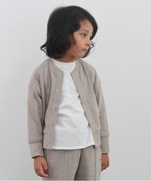 メッシュワッフル 長袖カーディガン