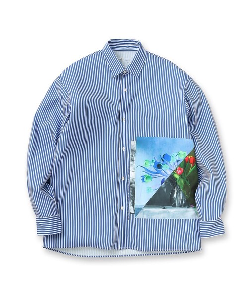 tk.TAKEO KIKUCHI(ティーケータケオキクチ)の「◆インバージョンフラワーシャツ(シャツ/ブラウス・メンズ・ブラック/ブラック系2/ブルー系2/ライトグレー・01/02/03)」の5枚目の写真