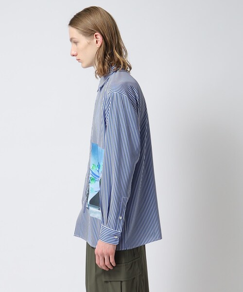 tk.TAKEO KIKUCHI(ティーケータケオキクチ)の「◆インバージョンフラワーシャツ(シャツ/ブラウス・メンズ・ブラック/ブラック系2/ブルー系2/ライトグレー・01/02/03)」の7枚目の写真