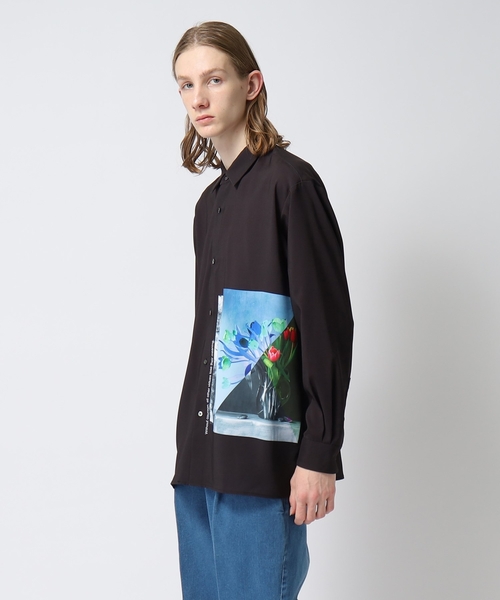 tk.TAKEO KIKUCHI(ティーケータケオキクチ)の「◆インバージョンフラワーシャツ(シャツ/ブラウス・メンズ・ブラック/ブラック系2/ブルー系2/ライトグレー・01/02/03)」の15枚目の写真