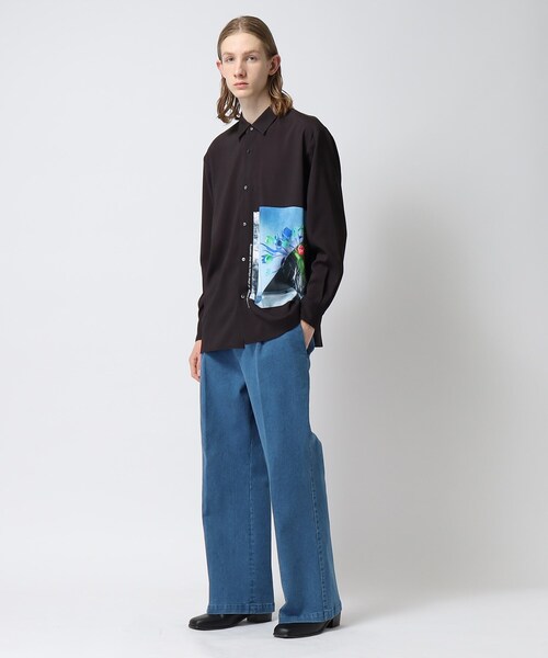 tk.TAKEO KIKUCHI(ティーケータケオキクチ)の「◆インバージョンフラワーシャツ(シャツ/ブラウス・メンズ・ブラック/ブラック系2/ブルー系2/ライトグレー・01/02/03)」の16枚目の写真