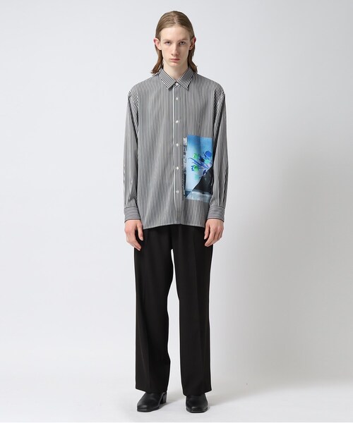 tk.TAKEO KIKUCHI(ティーケータケオキクチ)の「◆インバージョンフラワーシャツ(シャツ/ブラウス・メンズ・ブラック/ブラック系2/ブルー系2/ライトグレー・01/02/03)」の19枚目の写真