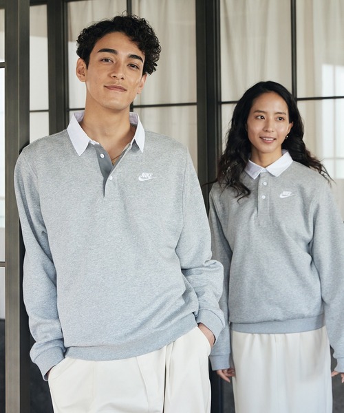 NIKE(ナイキ)筑波大学サッカー部　選手支給　ポロシャツ　グレー　L ナイキ NIKE ポロシャツ L グレー 刺繍ロゴ - メルカリ