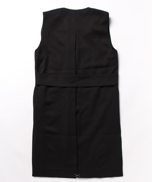 7days Life Styling（セブンデイズライフスタイリング）の「【セットアップ対応・洗える】ロング丈ジレ（上下別売・ドビー織シリーズ）（スーツベスト・レディース・ミント/ブラック/グレイッシュベージュ・LL/3L/M/L/S）」の4枚目の写真