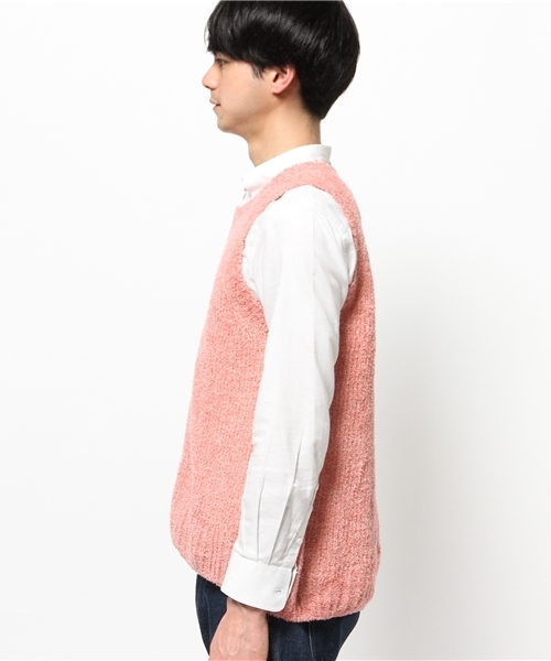 OUTLET（アウトレット）の「【BLOOM&BRANCH】tssCrewneckVest（ベスト・メンズ・ピンク系その他/イエロー系その他・1/2）」の4枚目の写真