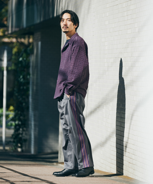 JOURNAL STANDARD（ジャーナルスタンダード）の「IKAT PATTERN トラックパンツ（その他パンツ・メンズ・チャコールグレー/グレー/ブラック/ブルー系その他・MEDIUM/LARGE）」の12枚目の写真