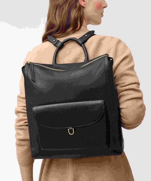 FOSSIL（フォッシル）の「フォッシル リュックサック レディース レザー ブラック A4収納可 ZB1836001（バックパック/リュック・レディース・ブラック・FREE）」の10枚目の写真
