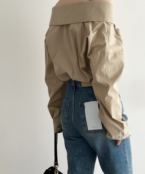 N.s（エヌドットエス）の「オフショルキャミブラウス（シャツ/ブラウス・レディース・キャメル/ホワイト・FREE）」の15枚目の写真