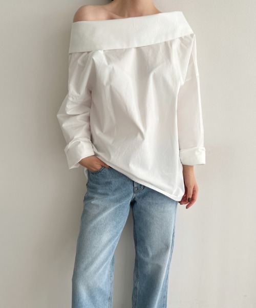 N.s（エヌドットエス）の「オフショルキャミブラウス（シャツ/ブラウス・レディース・キャメル/ホワイト・FREE）」の17枚目の写真