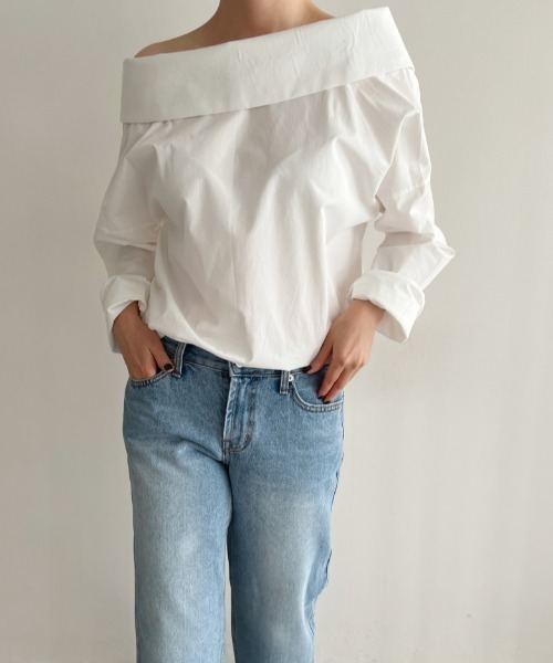 N.s（エヌドットエス）の「オフショルキャミブラウス（シャツ/ブラウス・レディース・キャメル/ホワイト・FREE）」の18枚目の写真