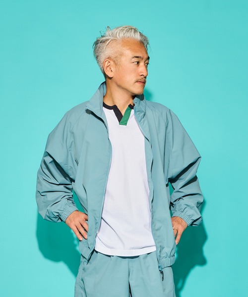 BURLAP OUTFITTER(バーラップアウトフィッター)の「TRACK JACKET / トラックジャケット(ブルゾン・メンズ・ベージュ系その他/グレー系その他/ブラック/ベージュ系その他2/オリーブドラブ/ダークネイビー/グリーン系その他/ロイヤルブルー/パープル/グリーン/ダークグレー/ピンク系その他/ブルー系その他2・LARGE/SMALL/MEDIUM/X-LARGE)」の11枚目の写真