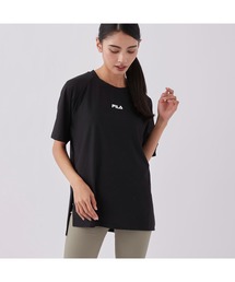FILA/フィラ 水陸両用 半袖 ブランド ロゴ ストレッチ 吸水速乾 UVカット 軽量 ラッシュガード クルーネック Tシャツ