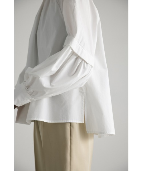 STYLEMIXER（スタイルミキサー）の「レイヤーボリュームスリーブブラウス（シャツ/ブラウス・レディース・ブラック/ホワイト/ベージュ・FREE）」の7枚目の写真