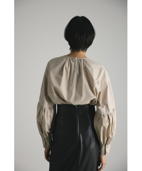 STYLEMIXER（スタイルミキサー）の「レイヤーボリュームスリーブブラウス（シャツ/ブラウス・レディース・ブラック/ホワイト/ベージュ・FREE）」の6枚目の写真