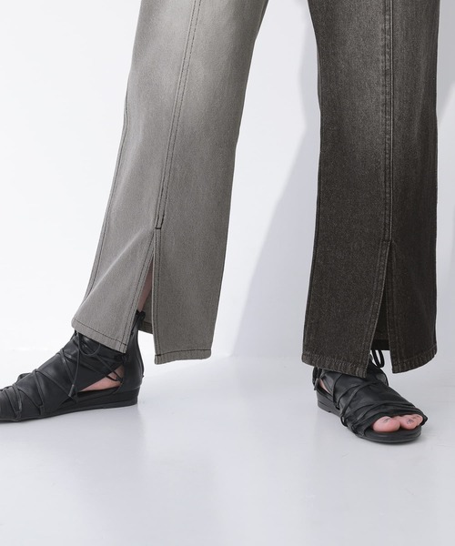 n'OrLABEL（ノアールレーベル）の「【廃盤】『アシメデザイン配色デニムパンツ』（デニムパンツ・レディース・ブルー/ブラック・2/1）」の15枚目の写真