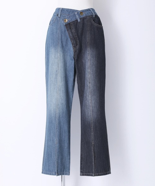 n'OrLABEL（ノアールレーベル）の「【廃盤】『アシメデザイン配色デニムパンツ』（デニムパンツ・レディース・ブルー/ブラック・2/1）」の17枚目の写真