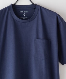 汗染みの目立ちにくいTシャツ ZEROSTAIN ゼロステイン 撥水性 UVカット スラブ胸ポケット付き クルーネックTシャツ