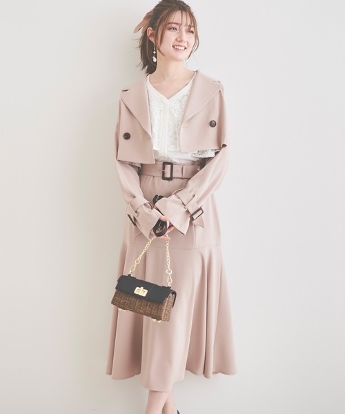 LAISSE PASSE」 トレンチコート 38 ベージュ レディース