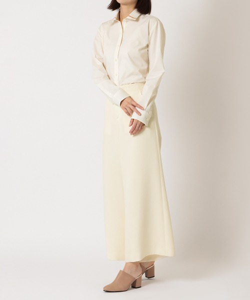 TOKYO SHIRTS（トウキョウシャツ）の「形態安定ノーアイロン ワイド 長袖ビジネスワイシャツ（ビジネスシャツ・レディース・ライトイエロー・S/M/XL/XS/L/LL）」の11枚目の写真