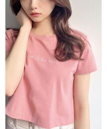ポイントロゴ刺繍Tシャツ