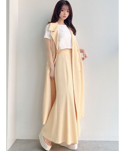 RESEXXY（リゼクシー）の「ポイントロゴ刺繍Tシャツ（Tシャツ/カットソー・レディース・ピンク/ホワイト/ベージュ/ブラック・FREE）」の19枚目の写真