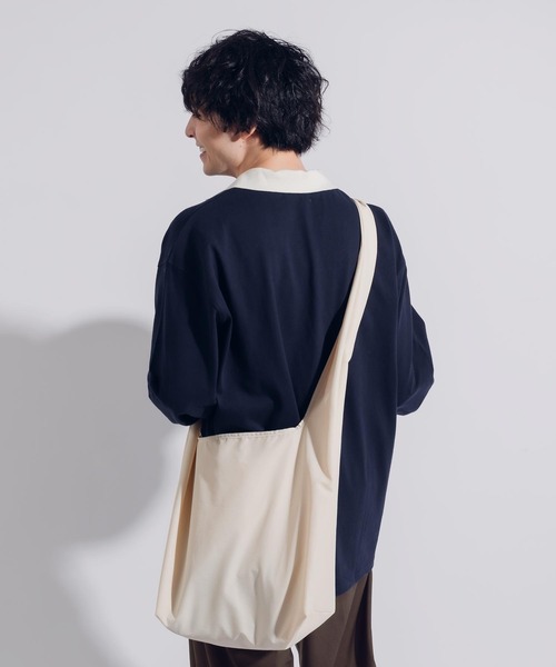 MUHET(ミュエータ)の「襟付きVネックロンT(Tシャツ/カットソー・レディース・ネイビー/ライトベージュ・X-LARGE/MEDIUM)」の14枚目の写真