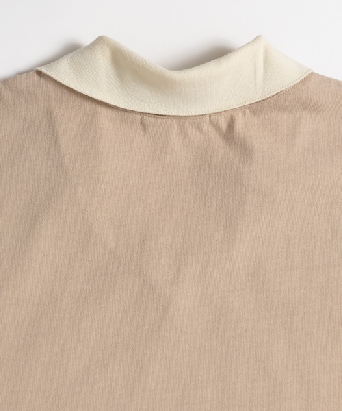 MUHET(ミュエータ)の「襟付きVネックロンT(Tシャツ/カットソー・レディース・ネイビー/ライトベージュ・X-LARGE/MEDIUM)」の6枚目の写真