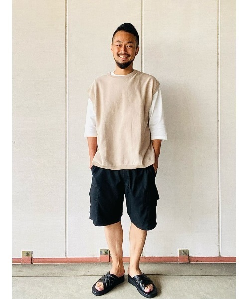 Right-on（ライトオン）の「【PLUS ONE】ミリオンドライカノコベスト（ベスト・メンズ・ブラック/ベージュ/グリーン・M/L/XL）」の22枚目の写真