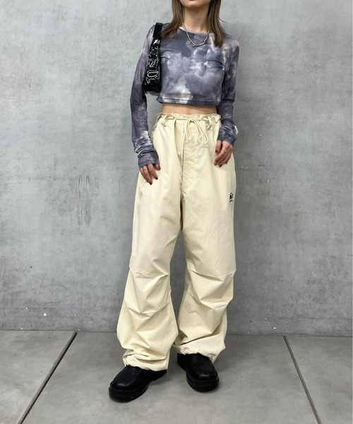 WHO'S WHO gallery（フーズフーギャラリー）の「フェード柄ネットマイクロトップス（Tシャツ/カットソー・レディース・ブラック/パープル/グレー・FREE）」の7枚目の写真