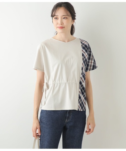 セール】ハウスタータン切り替え ドロストカットソー（Tシャツ