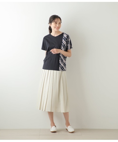 新品同様 セール】ハウスタータン切り替え ドロストカットソー（Tシャツ トップス