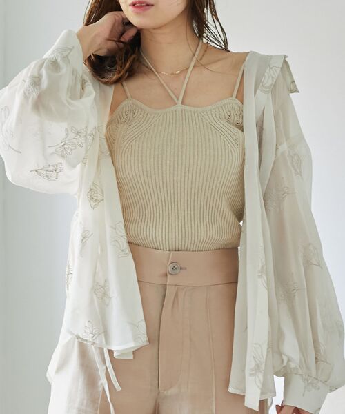 MAJESTIC LEGON(マジェスティックレゴン)の「サイドリボンシアーシャツ(シャツ/ブラウス・レディース・ホワイト系その他2/ピンク系その他2/ブラック系その他/A・MEDIUM)」の12枚目の写真