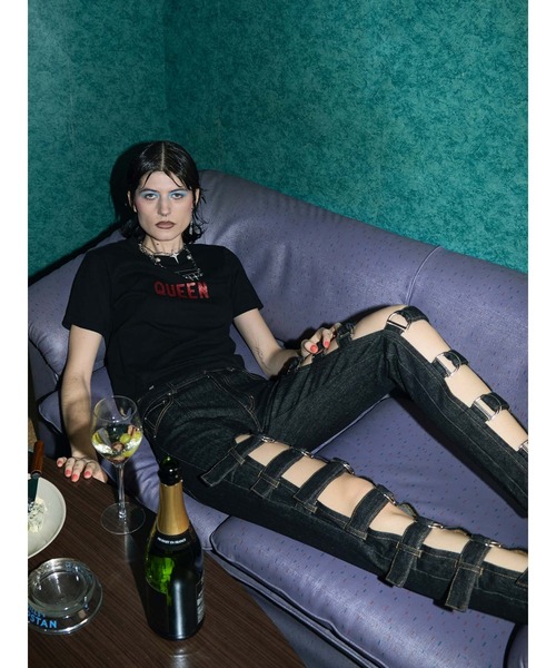 PAMEO POSE（パメオポーズ）の「Queen T-shirts（Tシャツ/カットソー・レディース・ホワイト/ブラウン/ブラック・SMALL）」の4枚目の写真