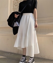 アシンメトリープリーツスカート