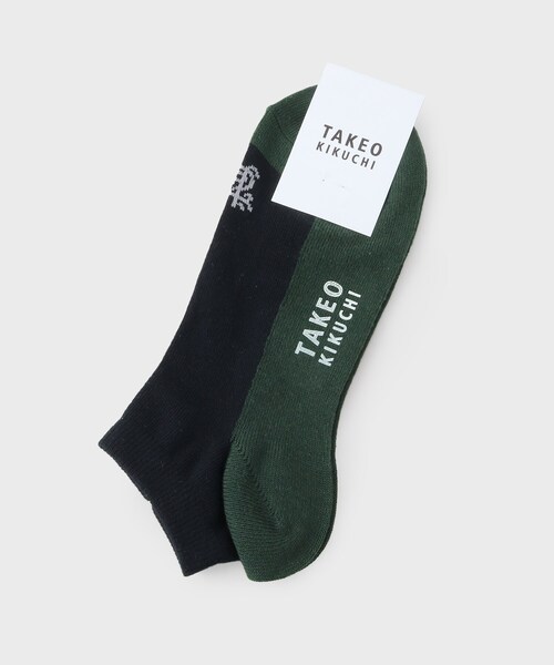 TAKEO KIKUCHI(タケオキクチ)の「◆バイカラー ショートソックス(ソックス/靴下・メンズ・ブラック系4/ベージュ系4/パープル系その他/ネイビー系4・00)」の3枚目の写真
