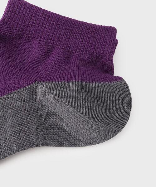 TAKEO KIKUCHI(タケオキクチ)の「◆バイカラー ショートソックス(ソックス/靴下・メンズ・ブラック系4/ベージュ系4/パープル系その他/ネイビー系4・00)」の6枚目の写真