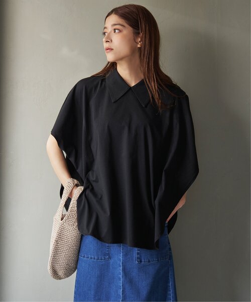 LBC（エルビーシー）の「シルケット襟付きプルオーバー（Tシャツ/カットソー・レディース・ブラック/ネイビー/ホワイト・M）」の10枚目の写真