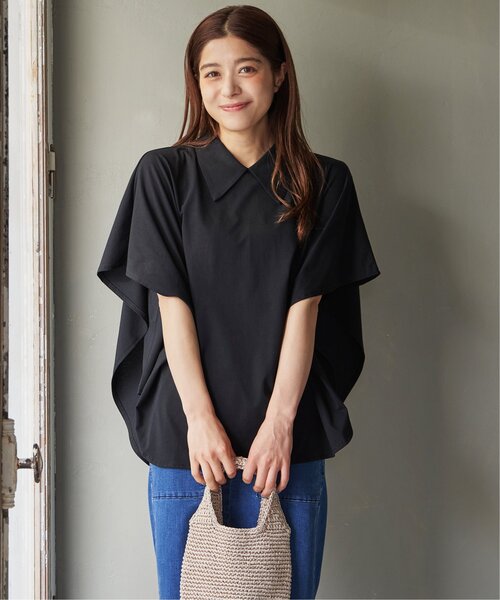 LBC（エルビーシー）の「シルケット襟付きプルオーバー（Tシャツ/カットソー・レディース・ブラック/ネイビー/ホワイト・M）」の8枚目の写真