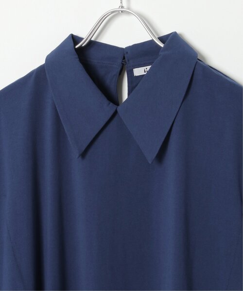 LBC（エルビーシー）の「シルケット襟付きプルオーバー（Tシャツ/カットソー・レディース・ブラック/ネイビー/ホワイト・M）」の7枚目の写真