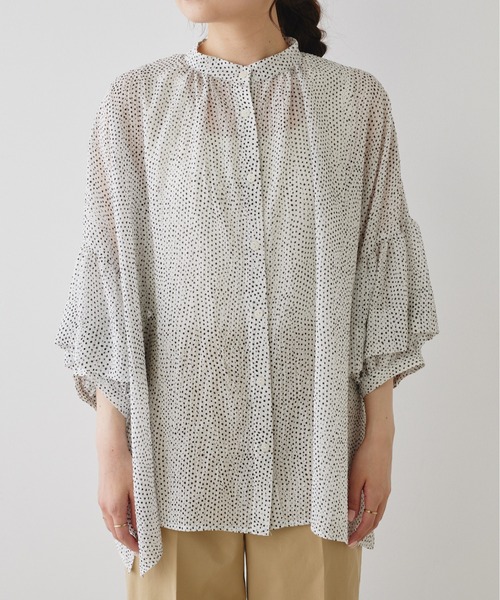 PUAL CE CIN（ピュアルセシン）の「【Du noir】ドット柄シアーブラウス（シャツ/ブラウス・レディース・ホワイト系/ブラック系・FREE）」の14枚目の写真