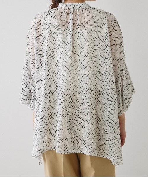 PUAL CE CIN（ピュアルセシン）の「【Du noir】ドット柄シアーブラウス（シャツ/ブラウス・レディース・ホワイト系/ブラック系・FREE）」の16枚目の写真