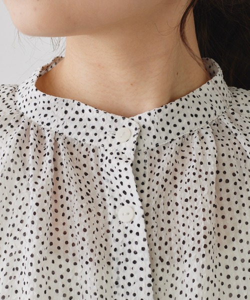 PUAL CE CIN（ピュアルセシン）の「【Du noir】ドット柄シアーブラウス（シャツ/ブラウス・レディース・ホワイト系/ブラック系・FREE）」の17枚目の写真
