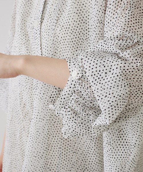 PUAL CE CIN（ピュアルセシン）の「【Du noir】ドット柄シアーブラウス（シャツ/ブラウス・レディース・ホワイト系/ブラック系・FREE）」の19枚目の写真