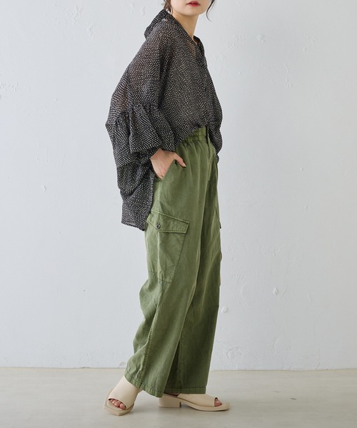 PUAL CE CIN（ピュアルセシン）の「【Du noir】ドット柄シアーブラウス（シャツ/ブラウス・レディース・ホワイト系/ブラック系・FREE）」の12枚目の写真