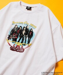 FREAK'S STORE | 【限定展開】Aerosmith/エアロスミス 別注 ビッグシルエット フロントプリント クルーネックTシャツ(Tシャツ/カットソー)
