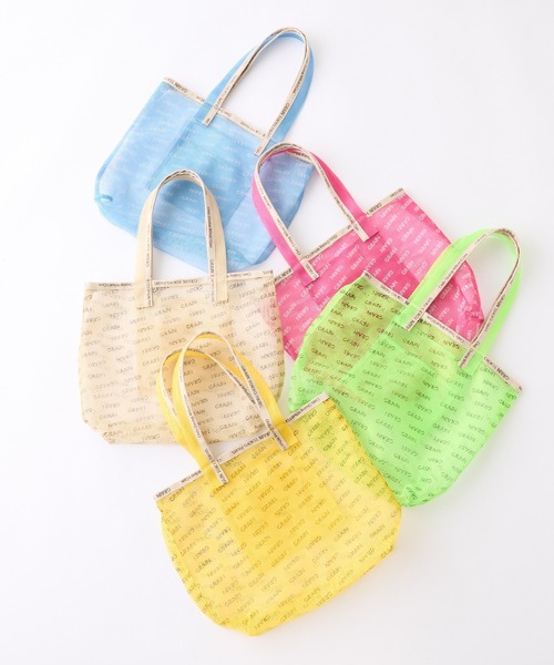 CIAOPANIC(チャオパニック)の「【GRAIN/グレイン】メッシュロゴトートバッグ(トートバッグ・レディース・ブラック/ベージュ/グリーン/ブルー/イエロー/ピンク・FREE)」の4枚目の写真