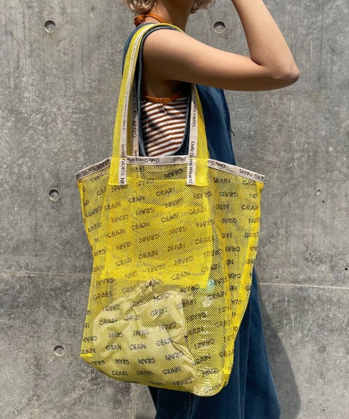 CIAOPANIC(チャオパニック)の「【GRAIN/グレイン】メッシュロゴトートバッグ(トートバッグ・レディース・ブラック/ベージュ/グリーン/ブルー/イエロー/ピンク・FREE)」の22枚目の写真