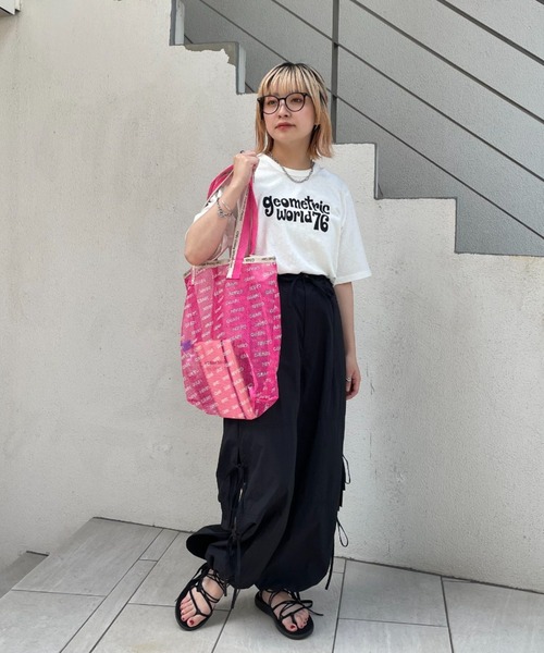 CIAOPANIC(チャオパニック)の「【GRAIN/グレイン】メッシュロゴトートバッグ(トートバッグ・レディース・ブラック/ベージュ/グリーン/ブルー/イエロー/ピンク・FREE)」の18枚目の写真