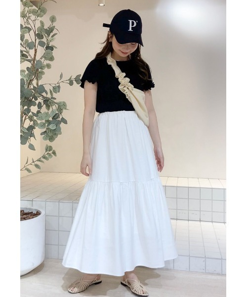 flower（フラワー）の「ボリュームティアードスカート（スカート・レディース・ホワイト/ベージュ・FREE）」の18枚目の写真