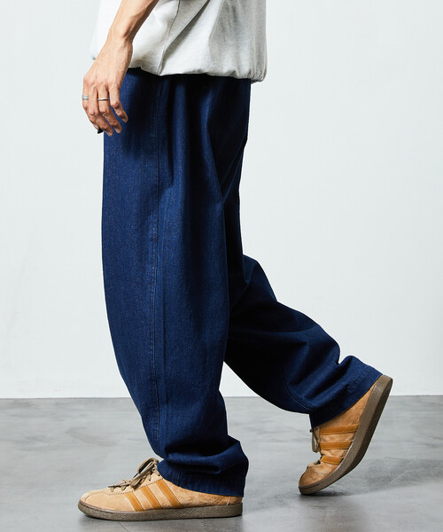 限定展開 FREAK'S STORE OUTDOORS/フリークスアウトドアーズ ワイドシルエット クライミングパンツ/デニム/チノ（デニムパンツ）｜FREAK'S STORE（フリークスストア）